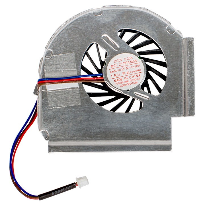 Cooler Procesor Laptop, LENOVO THINKPAD T61 R61 W500 T500, 62x69x19mm, 5V 0.25A