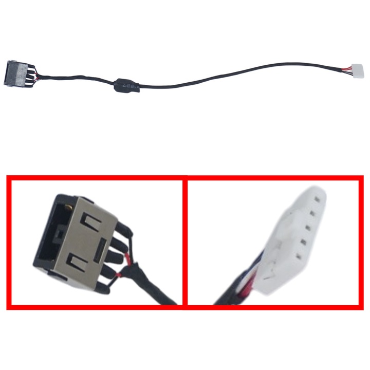 Conector alimentare DC cu cablu pentru laptopuri Lenovo, 5 pini, 20.5cm
