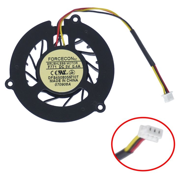 Cooler Procesor Laptop MSI VR600 VX600 VR601 VR610 LGR50 E500 6010H05F PF3 3PIN