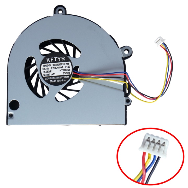 Ventilator Laptop - Racire CPU 4-PIN 4-FIRE Toshiba Satellite P770 P775, dimensiuni 8x8cm