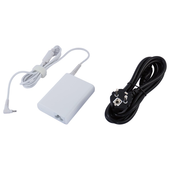 Incarcator laptop 65W, 19V, 3.42A, protectie suprasarcina, set cu cablu de alimentare