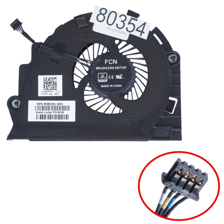 Cooler Procesor pentru HP ZBook 15 G3, 4pin, DC28000GVF0, dimensiuni compacte