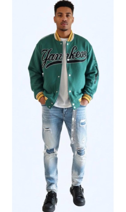 Blugi barbati bleu, cu taieturi decorative, Albastru deschis