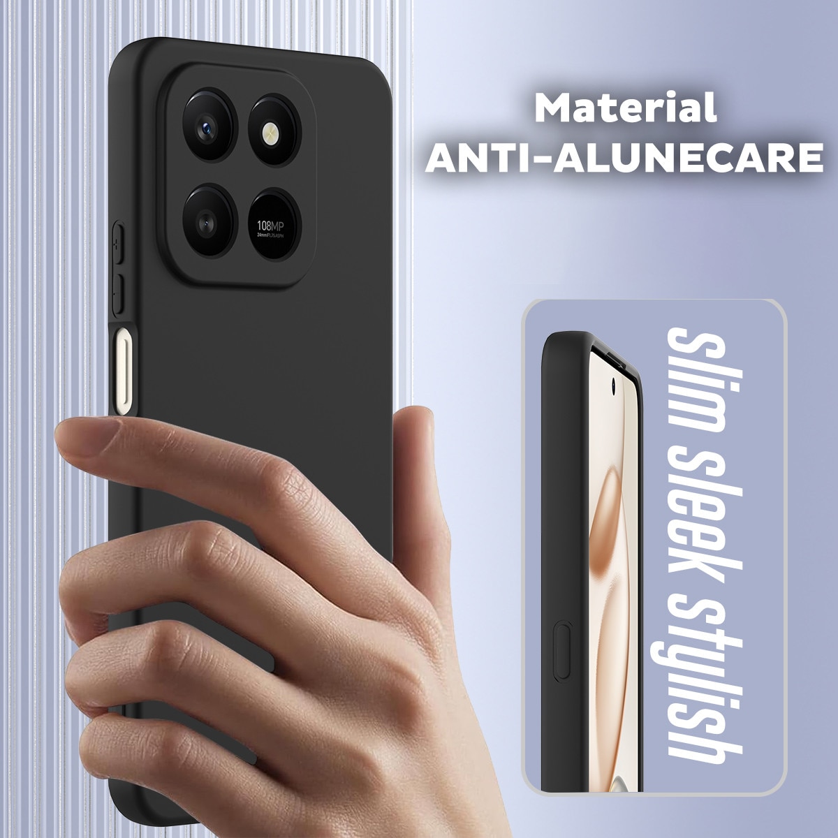 Husa pentru Xiaomi 17 Daden® Silicon SoftFlex, Ultra Slim, Protectie sporita, Interior de microfibra, Negru