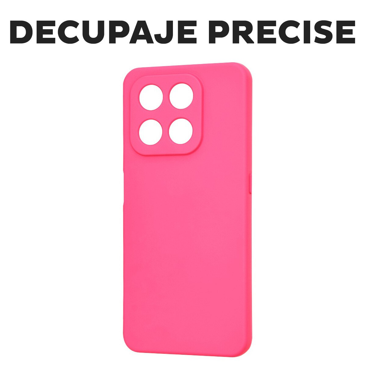 Husa pentru Honor 400 Smart 5G / 400 Smart 4G / X7d 4G Daden® Silicon SoftFlex, Ultra Slim, Protectie sporita, Interior de microfibra, Roz neon