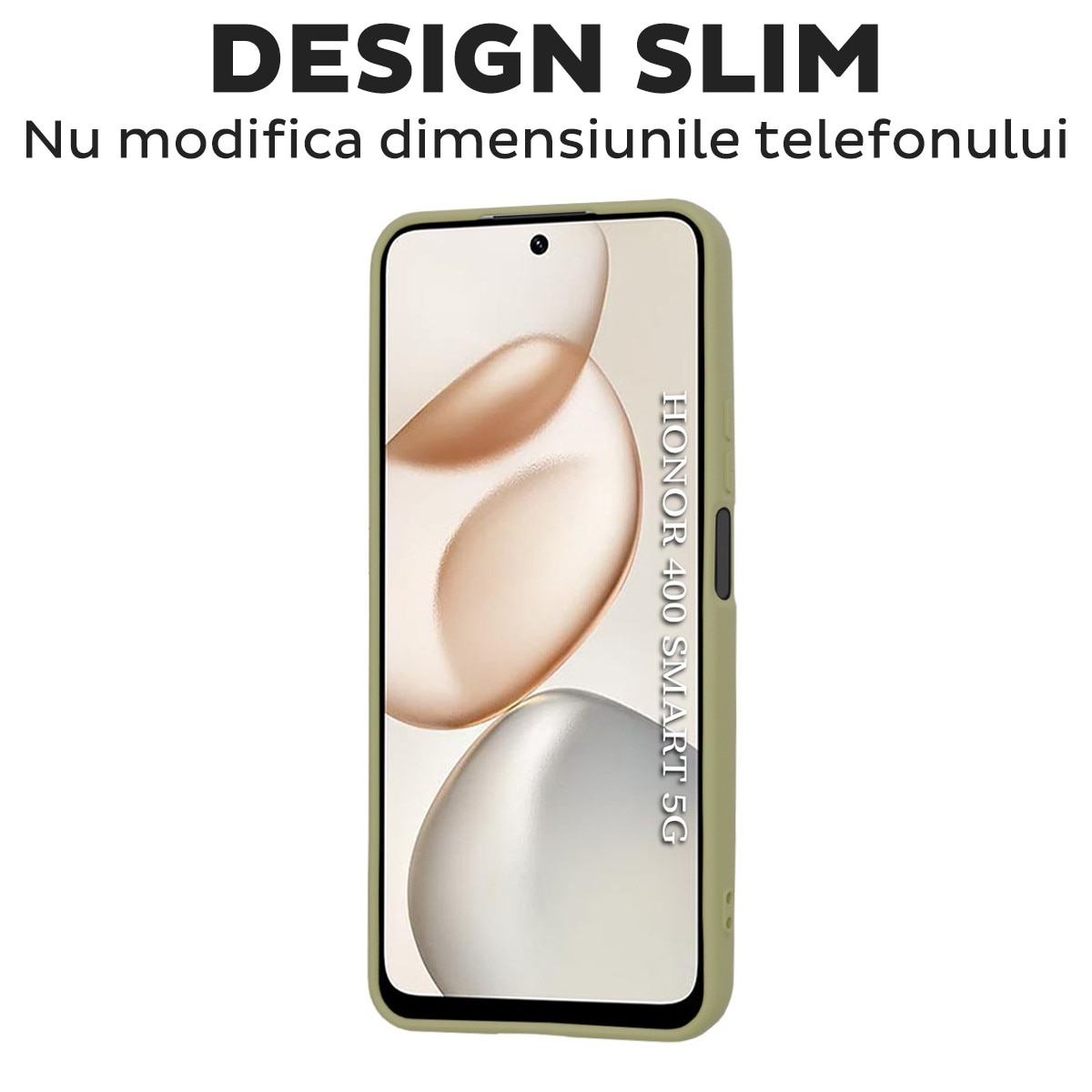 Husa pentru Honor 400 Smart 5G / 400 Smart 4G / X7d 4G Daden® Silicon SoftFlex, Ultra Slim, Protectie sporita, Interior de microfibra, Verde matcha
