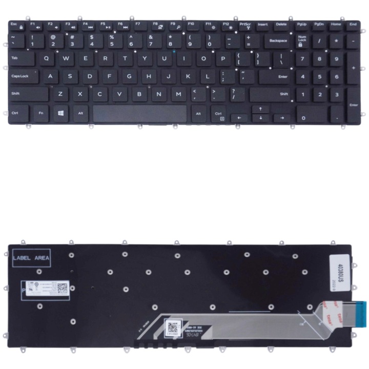 Laptop billentyűzet Dell Inspiron 3585, 3583, 3593, US, 0KN4-0H5GR13, 0KN4-0H5UI12