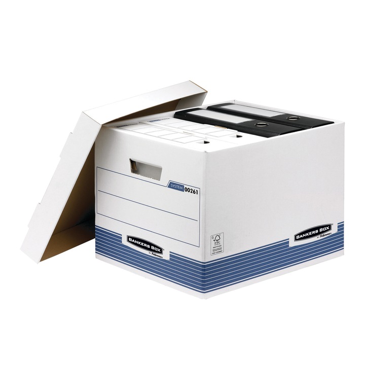 "BANKERS BOX® SYSTEM by FELLOWES®" Archiváló konténer, karton, standard, kék