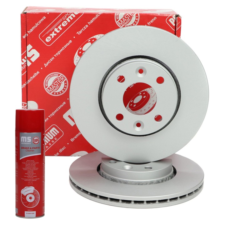 Set discuri de frana fata Master-Sport, set 2 bucati, 258x44mm, pentru Dacia Dokker, Dacia Lodgy, Dacia Logan, Dacia Sandero, Dacia Kangoo