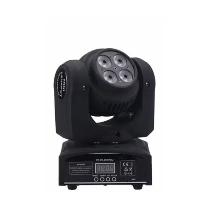 Proiector joc de lumini Double Face Moving Head Light, AT PERFORMANCE®, 30 x 20 x 24 cm, negru