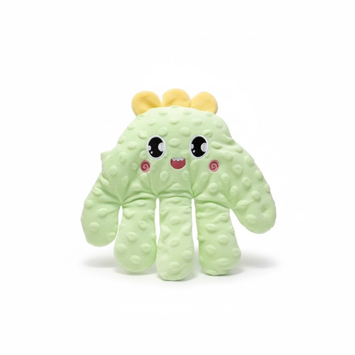 Perna Electrica De Linistire Pentru Bebelusi, Design Palma Urs Panda Verde, Miscare Ritmica A Degetului, Viteza Ajustabila Prin Telecomanda, Incarcare USB