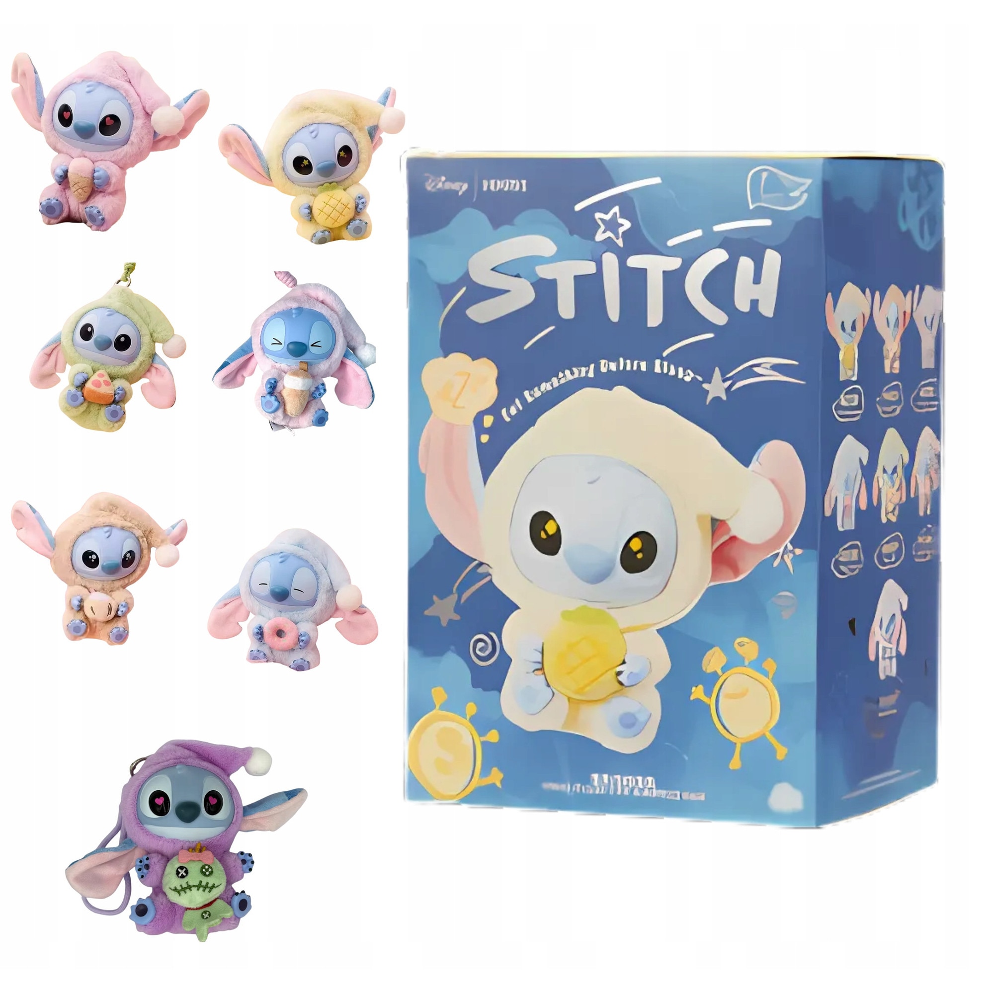 Figurina de colectie POP MART Stitch Something Before Sleep, cutie
