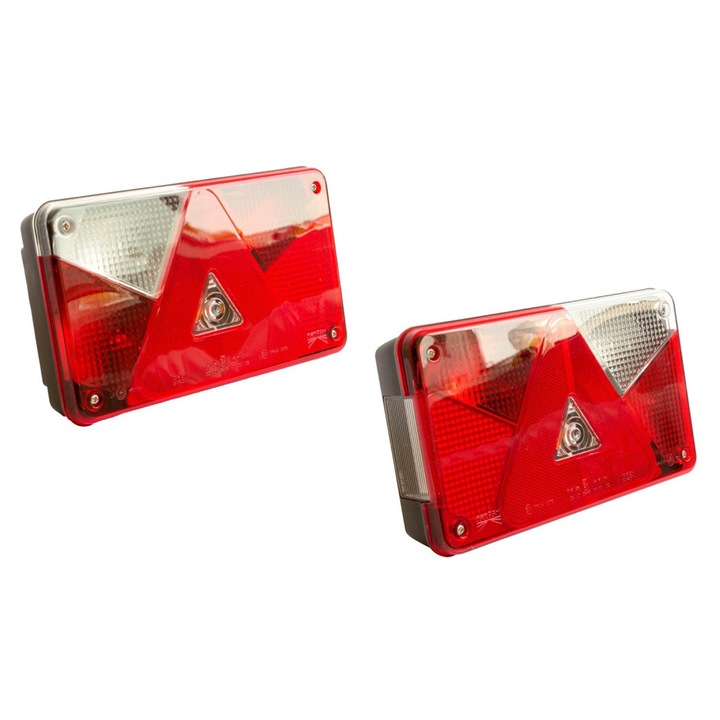 Set 2 Lampi Spate Multipoint V, Aspöck, 238x140x55 mm, Material Abs, Clasa De Etansare Ip54, Homologare E9, Conectori Bajonet 8-Pin, Materiale De Inalta Calitate, Rosu