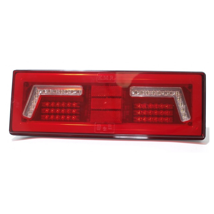 Hátsó lámpa, Kamar, L1828, 375x130x34 mm, ABS anyag, LED technológia, Feszültség 12-24 V, Kábel 0.3 M, Kiváló minőségű anyagok, Piros