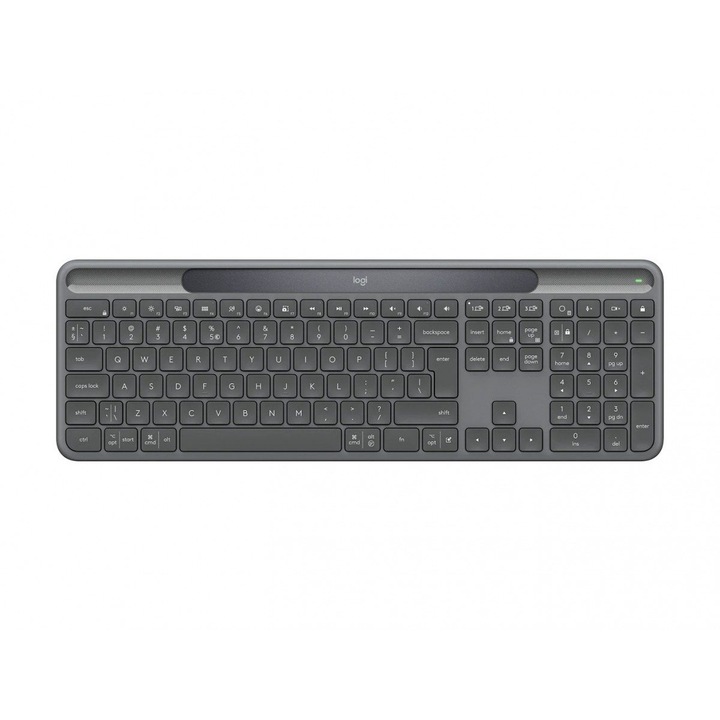 Безжична клавиатура Logitech Slim Solar+ K890+, Черен, Bluetooth