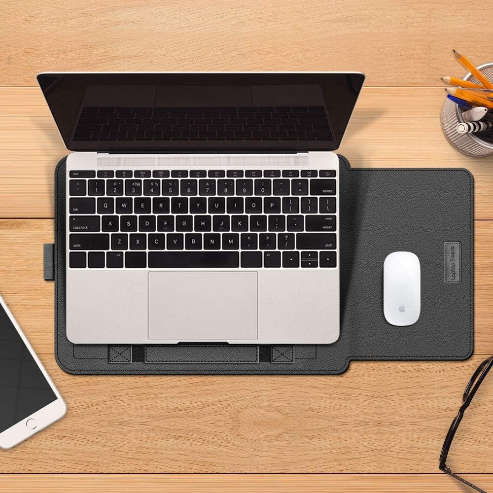 Curea Laptop 11-12 Inch Piele PU Maro cu Suport