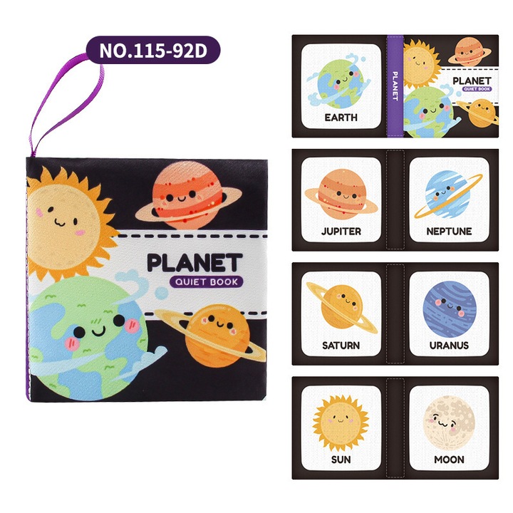 Carte educationala Montessori, interactiva, senzoriala, 36x24cm