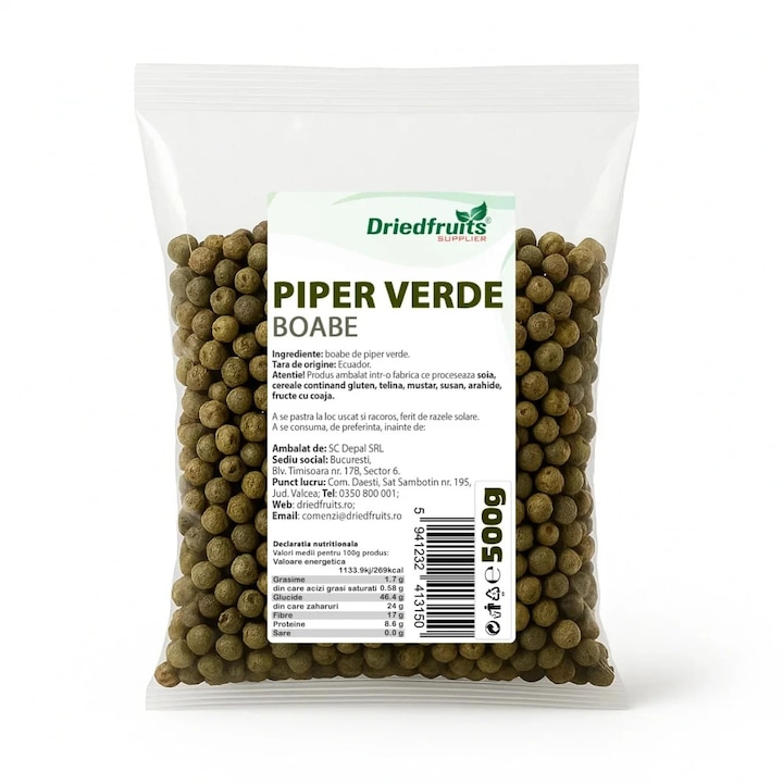 Piper verde boabe Driedfruits - 500 g