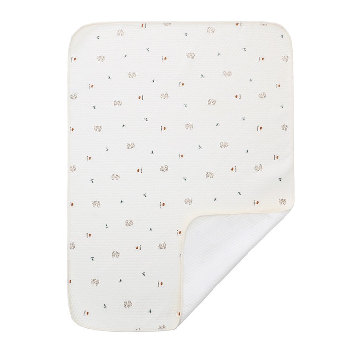 Miracle Baby nagyméretű, 75x100cm-es vízálló pelenkaalátét, nedvszívó és mosható, újrafelhasználható, takaró típusú, babapelenka cseréhez, nyúl mintás