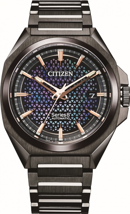 Ceas de bărbați Citizen, set, albastru, mecanism automatic, otel