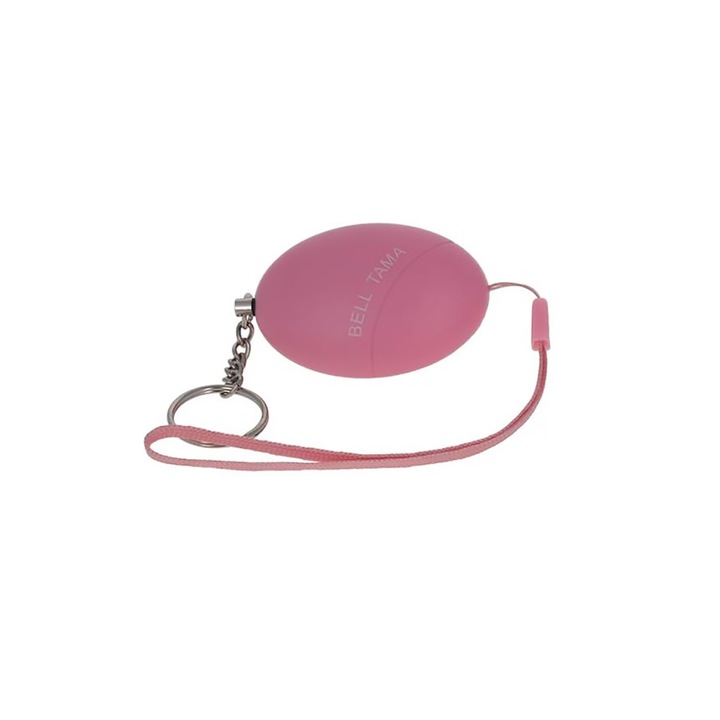 Лична аларма 120dB, розова, размери 6x4.5x2.3cm, с аксесоари за закрепване, за безопасността на деца и жени