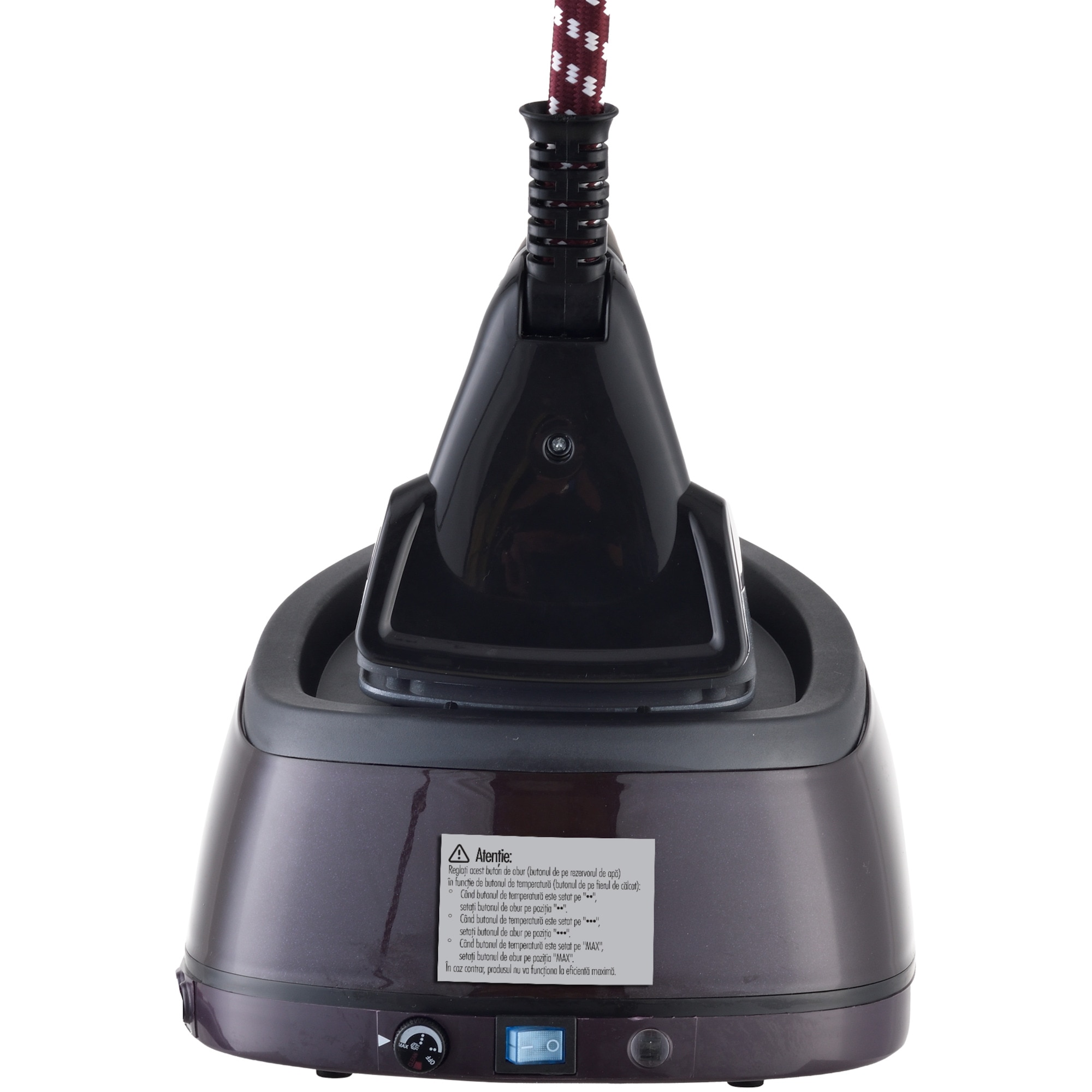 Statie de calcat Vision Clean VSCA01A, 2400W, 1.8l, 90 g/min, 5 bar, Talpa ceramica, Protectie supraincalzire, Functie auto-curatare, Negru/Argintiu