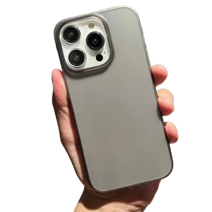 Калъф за телефон, съвместим с iPhone 12 Pro Max, черен и прозрачен