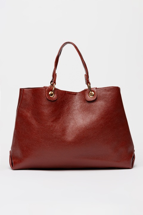 Francesca Rossi, Shopper fazonú texturált műbőr táska, Bordó