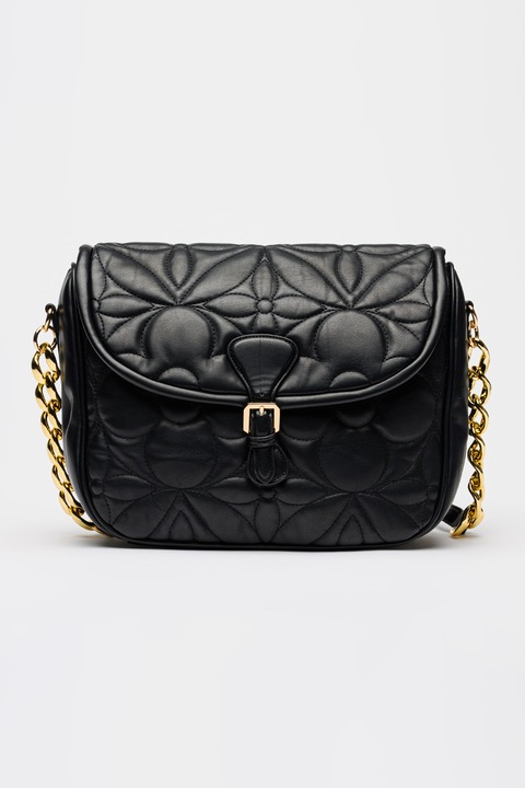 Francesca Rossi, Geanta de piele ecologica cu aspect matlasat, Negru