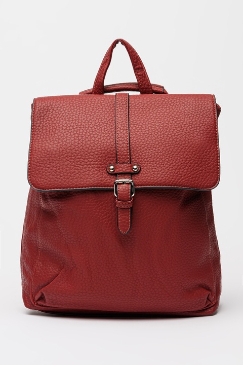 Francesca Rossi, Rucsac de piele ecologica cu inchidere cu clapa, Visiniu