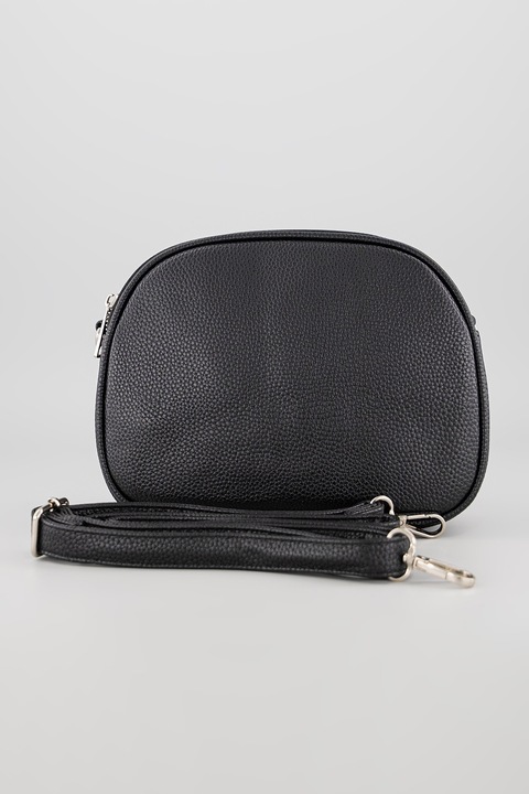 Francesca Rossi, Geanta crossbody cu bareta detasabila si model uni, Negru