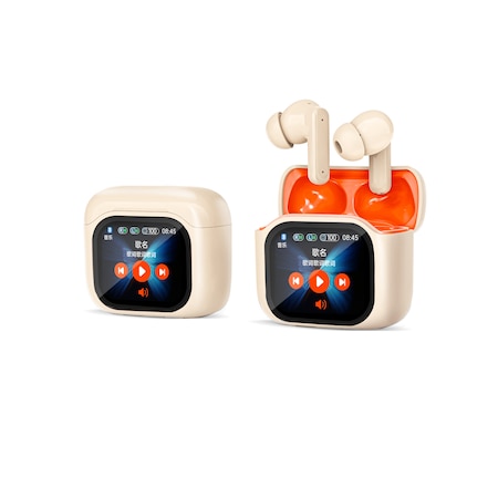 Casti Ai Casti Wireless, 3 in 1, traducere AI, suporta 135 limbi, alb/orange ...