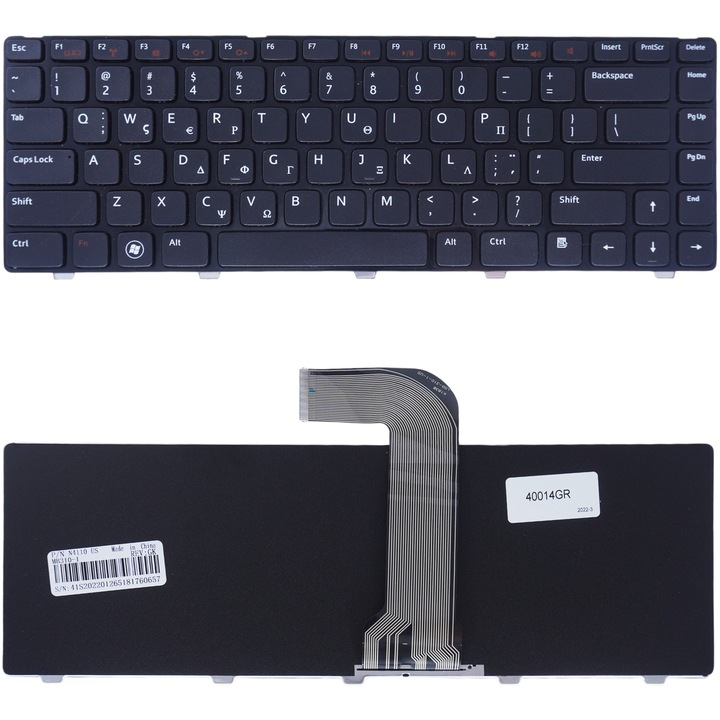 Tastatura laptop Dell Inspiron 14R, Vostro, neagra, set grecesc