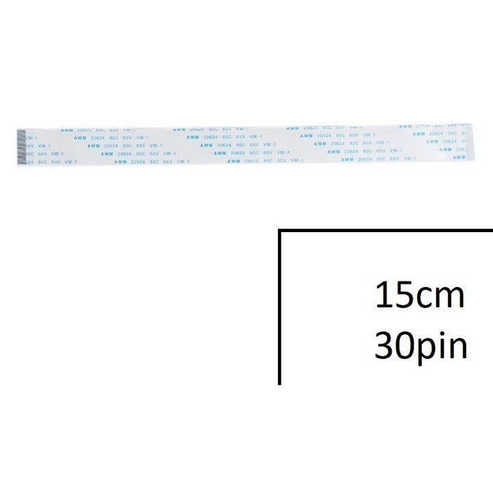 Cablu panglica - cablu plat flexibil FFC compatibil cu ASUS A53 K53 A53 A43A43S K43 X43E X43S A43SV Conector audio USB FPC Ribbon 30 pini lungime 15cm panglica (1-FFC0014)
