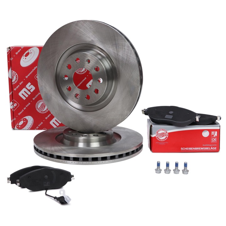 Master Sport Germany féktárcsa és fékbetét szett, Audi A3, SEAT Leon, SKODA, VW Golf, szellőztetett, 30mm x 340mm