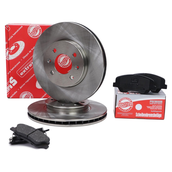 Féktárcsa és fékbetét készlet Master Sport Germany, KIA RIO III, HYUNDAI ACCENT IV, i20 II, 22mm, 256mm