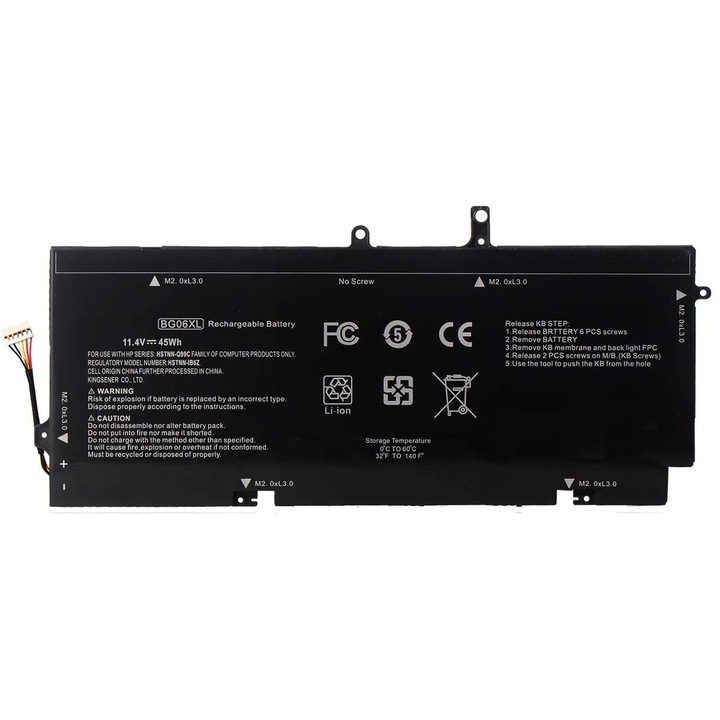 Baterie laptop - Baterie pentru BG06XL HP BG06XL EliteBook 1040 G3 Series 804175-1B1 804175-1B1 804175-181 804175-1C1 805096-001 805096-005 BG06045XL 11.4V 45Wh OEM (Ref.-1-BAT0299)