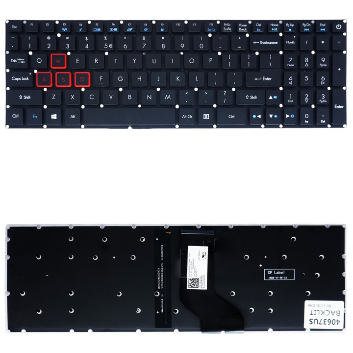Tastatura laptop Acer Predator Helios 300, iluminata, set