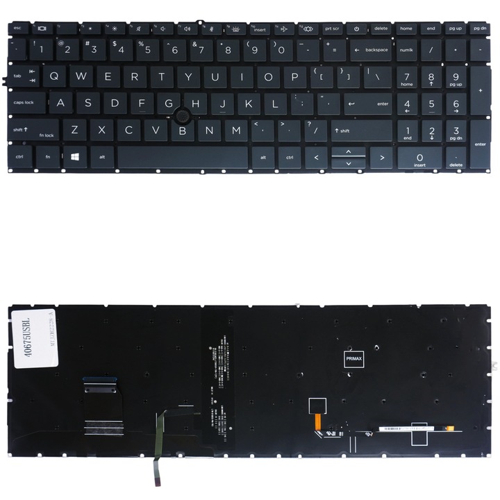 Tastatura laptop HP ELITEBOOK 850 G8 855 G8 iluminata, dimensiuni originale