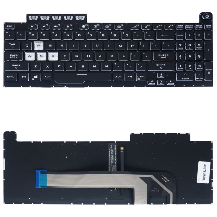 Tastatura laptop pentru ASUS TUF F15 FA506IU FX506LI FX506LH FX506 F17 FX706LI FA706 A15 FA506, set, negru