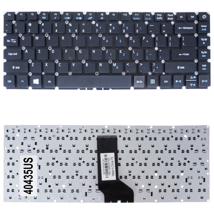 Tastatura laptop Acer Aspire E5-422, E5-432, E5-452, E5-473, neagra, fara cadru