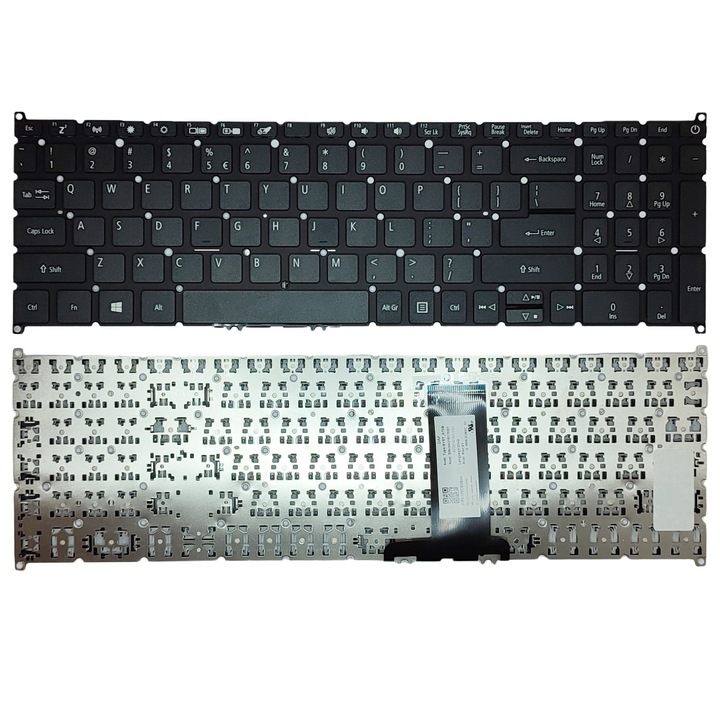 Acer Aspire 3 A317 laptop billentyűzet, szett, fekete, standard méret