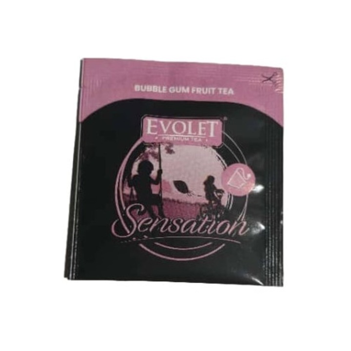 Set 300 plicuri ceai piramida, aroma fructe si bubblegum, 2g, ambalat individual