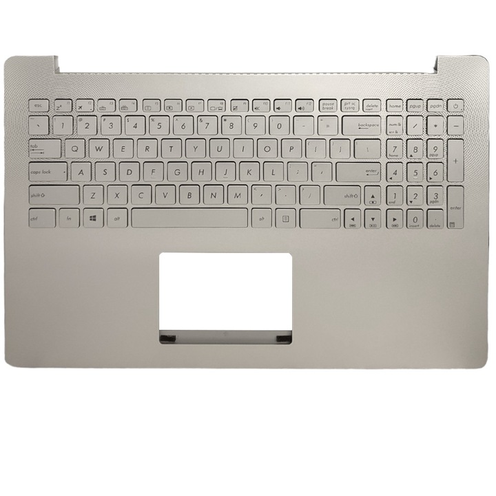 Tastatura laptop pentru Asus, set, culoare argintie, dimensiuni standard