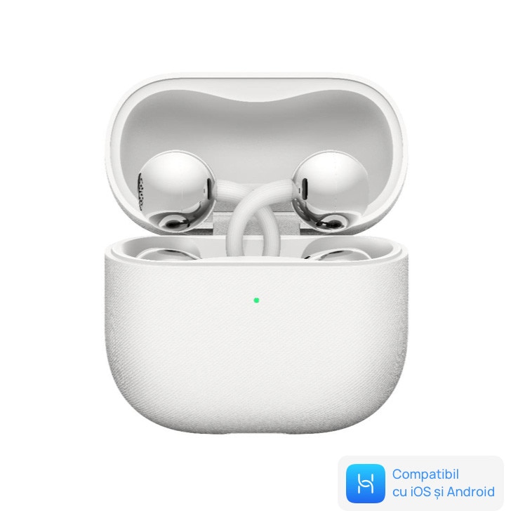 Casti Open-Ear Huawei FreeClip 2, True Wireless, Bluetooth, IP57, Autonomie 38 ore, White
