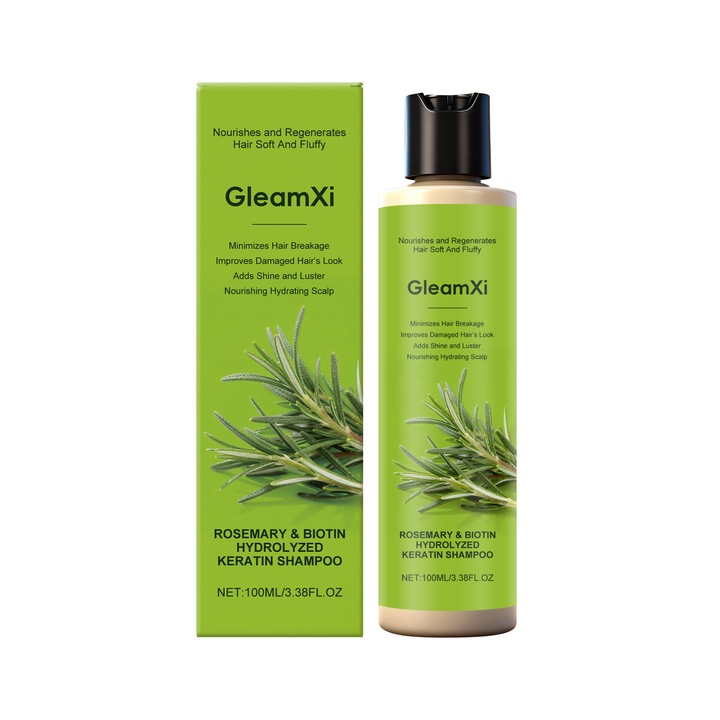 Rozmaringos hajsampon, 100ml, mélytisztító fejbőrre, hidratáló és kisimító