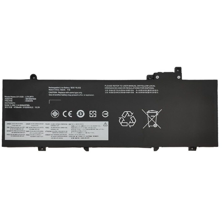 Батерия за лаптоп - Батерия за Lenovo ThinkPad T480s - Тип 20L7 - Сериен PC0VJB6G 01AV479 L17M3P71 SB10K97621 3ICP5/87/69 XU100253-17138 01AV478 3ICP5/88/73 SB10K97620 ( Код 1-BAT0438 )