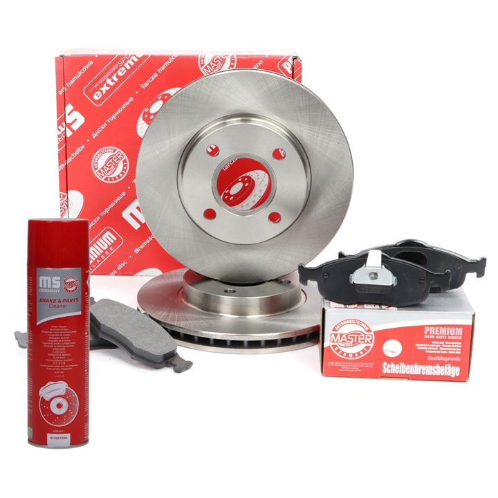 Fékbetét és féktárcsa készlet, Master Sport, 260x58, első