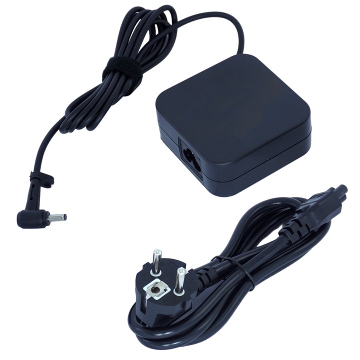 Комплект зарядно за лаптоп, 19V 3.42A 65W, съвместим с Asus Vivobook X540U, Q200, S200e, X102, F102, 4.0mm x 1.35mm