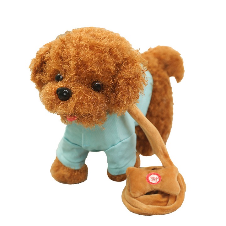 Сладко плюшено електрическо куче играчка, на батерии